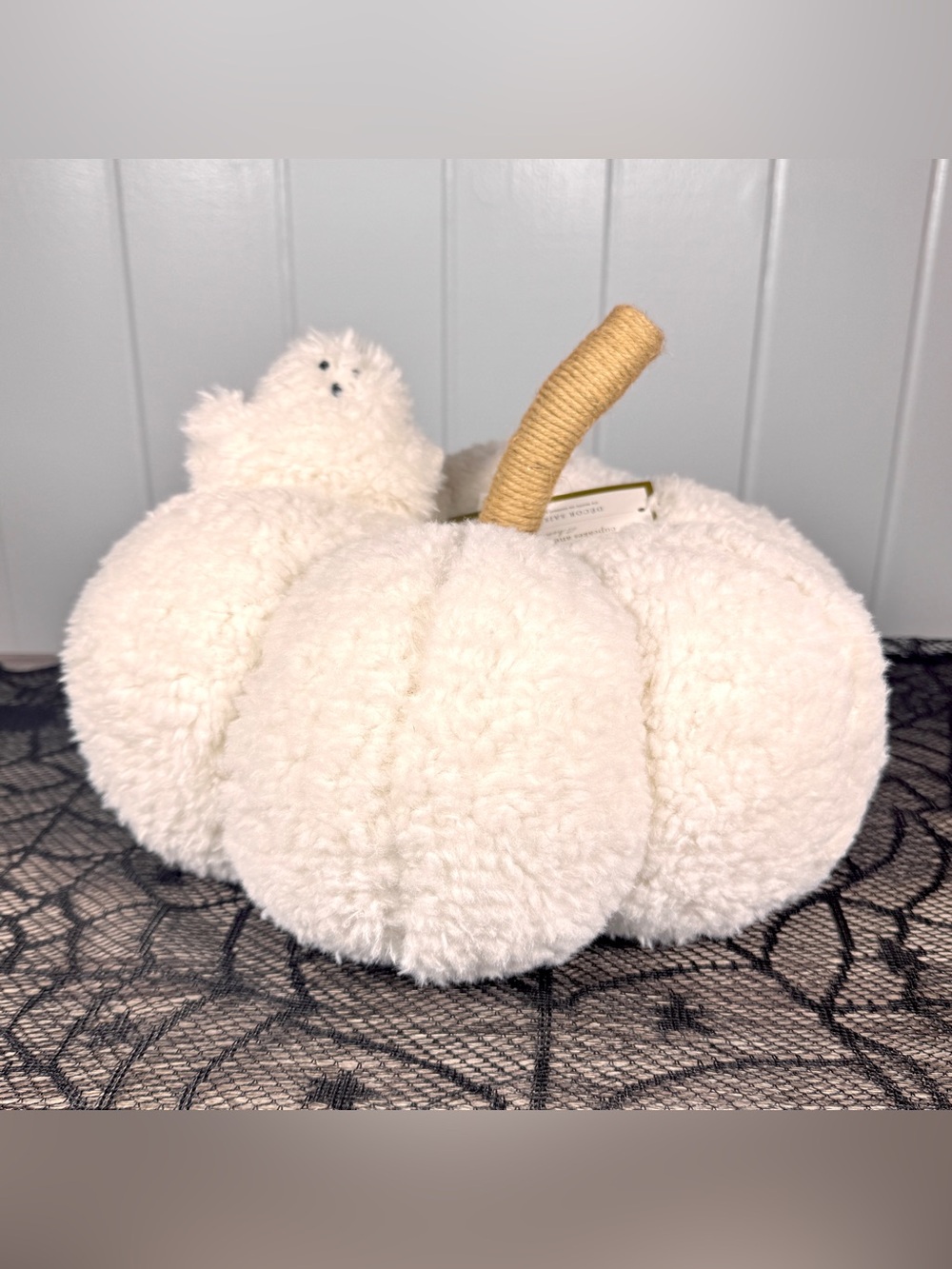 NEW Cupcakes & Cashmere Pumpkin with Ghost Halloween Decor